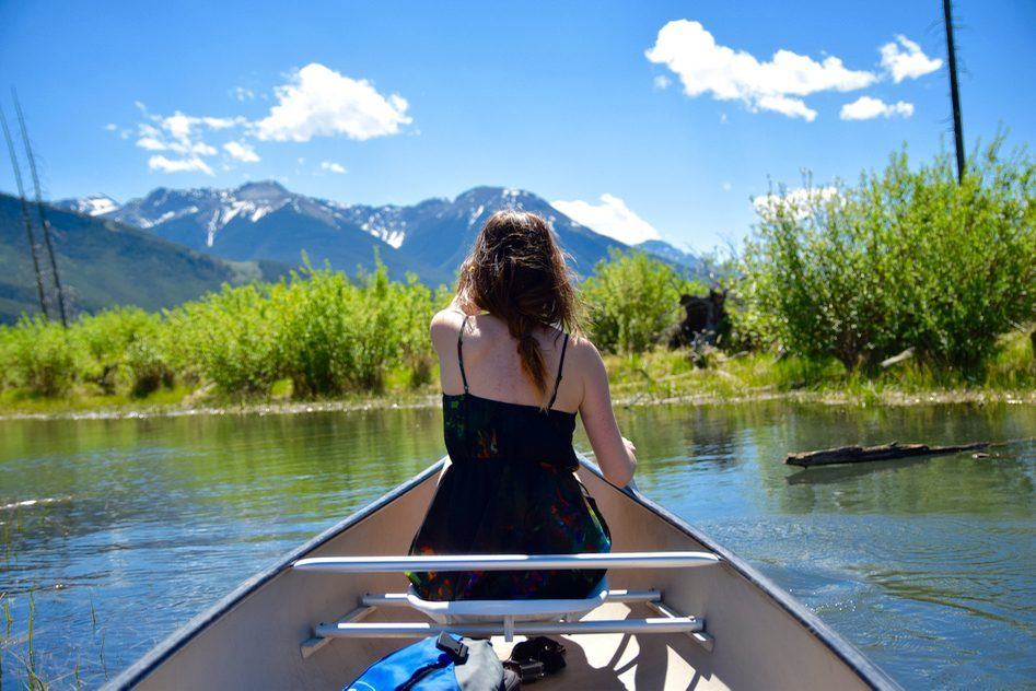 vermillion lake canoe banff